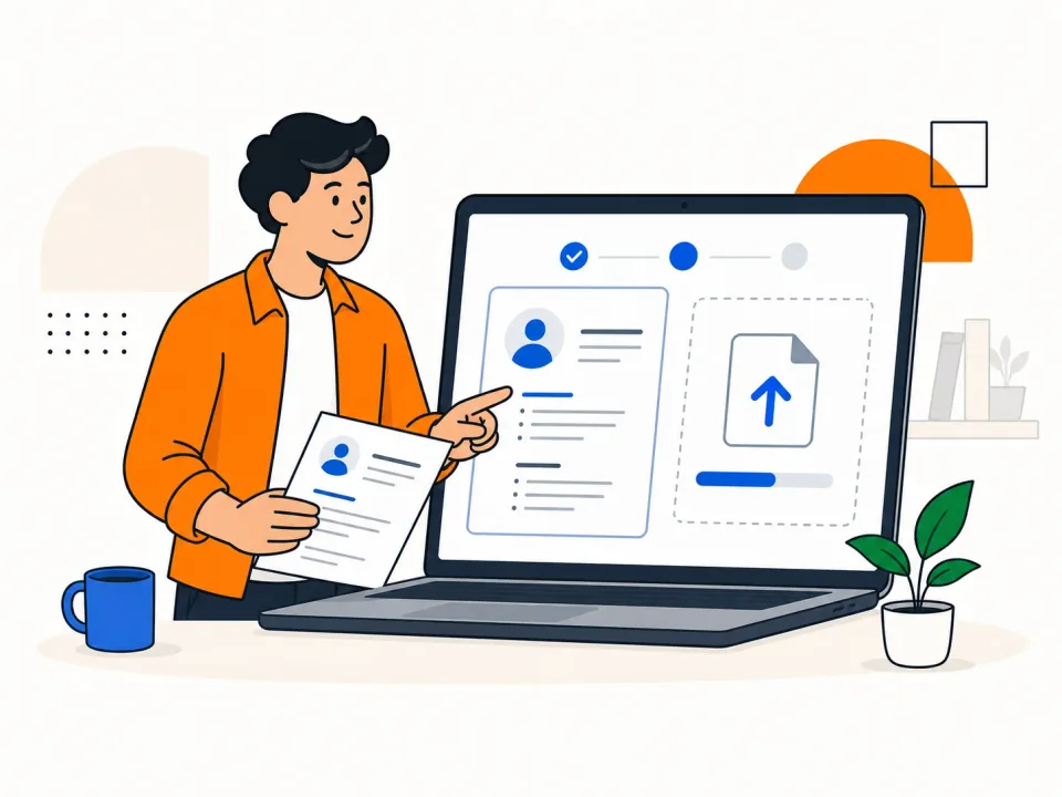 A person reviewing and importing a CV into Joblume